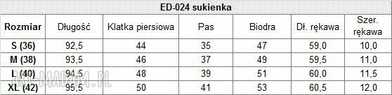 Dopasowana sukienka Emily granatowa w listki z paskami - Ella Dora