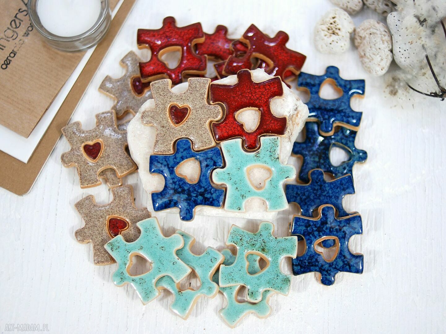Ceramiczny magnes puzzle - dopasuj swój :)