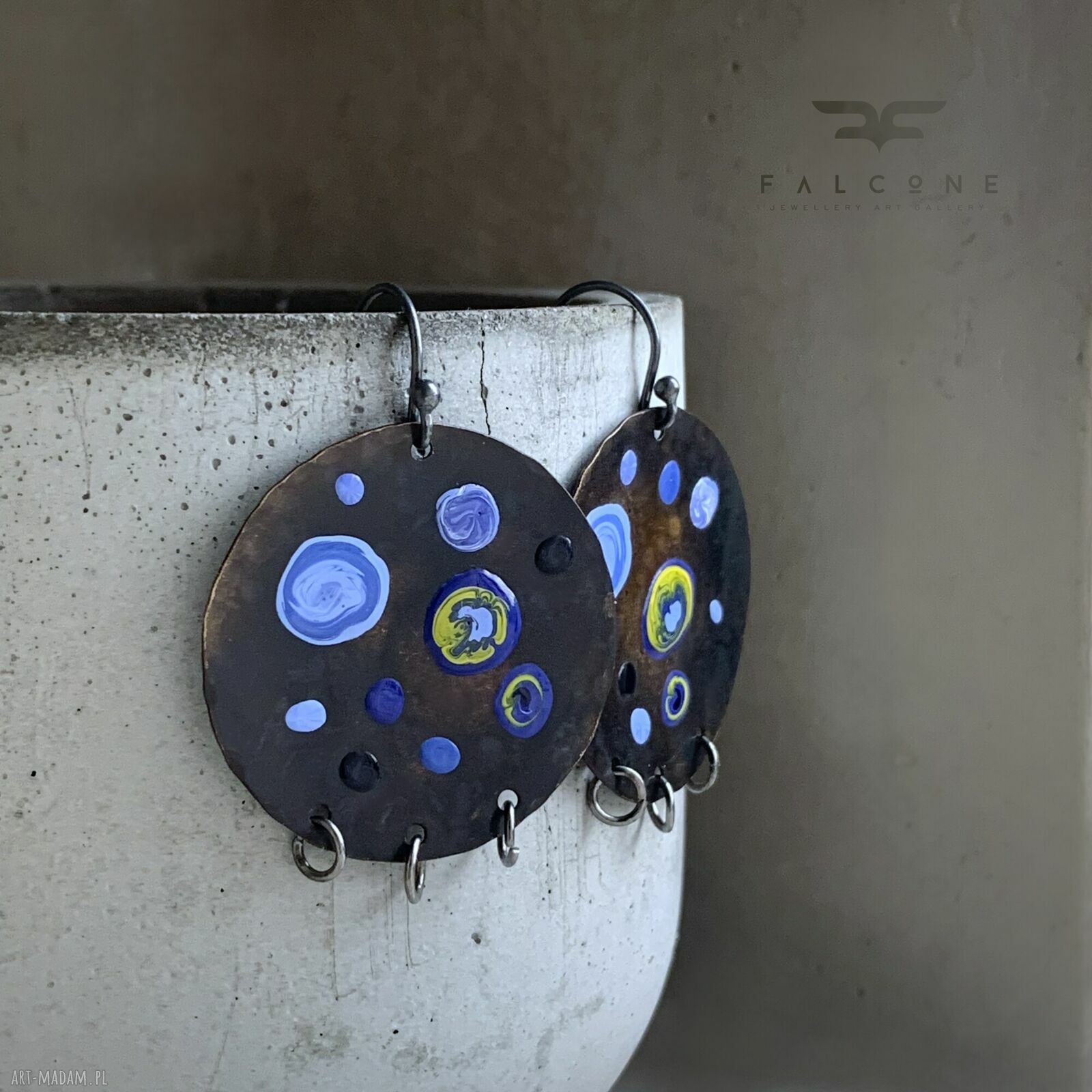 Kolczyki Dots - Gwiaździsta Noc (in the Colors of a Starry Night)