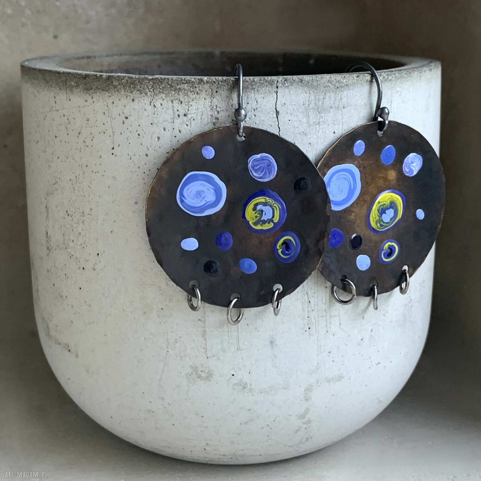 Kolczyki Dots - Gwiaździsta Noc (in the Colors of a Starry Night)