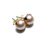 handmade kolczyki dots pearls beige /alloys collection/ sztyfty