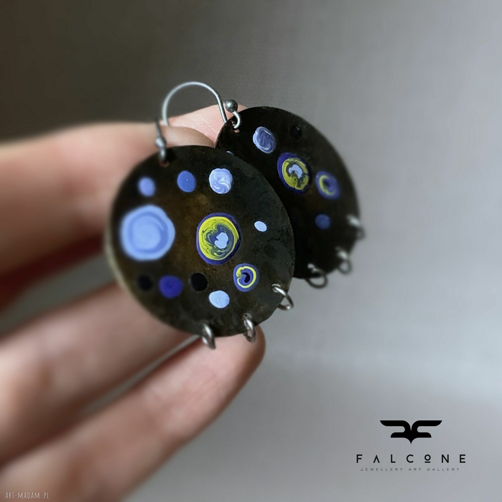 Kolczyki Dots - Gwiaździsta Noc (in the Colors of a Starry Night)