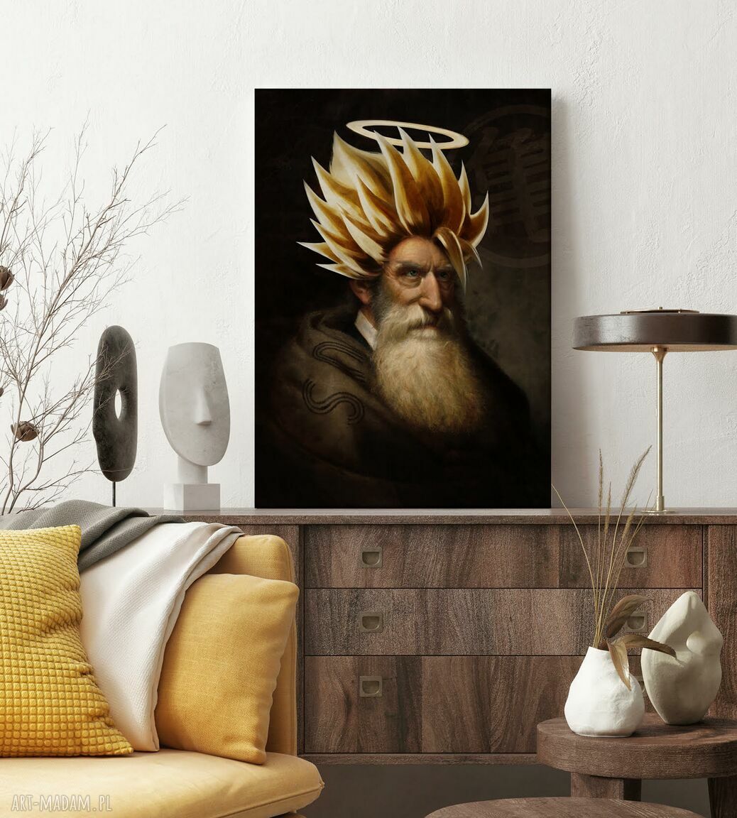 Oryginalny plakat Dragon Ball History 30x40 cm w brązowej tonacji