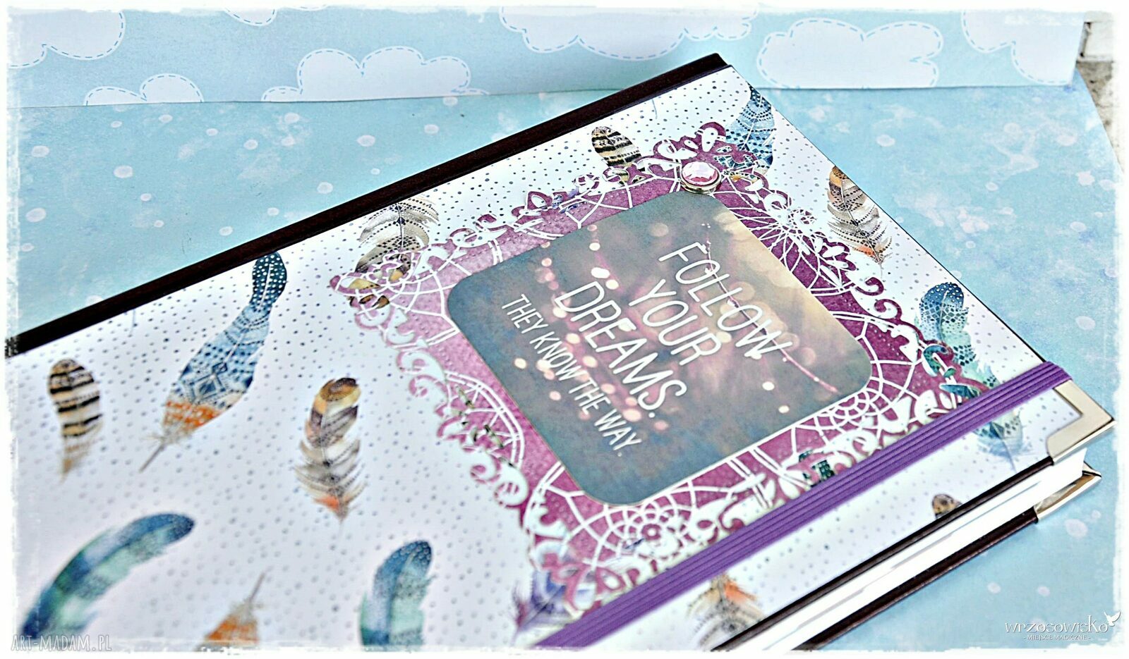Ręcznie robiony kalendarz scrapbooking „Dreams” wyjątkowy prezent