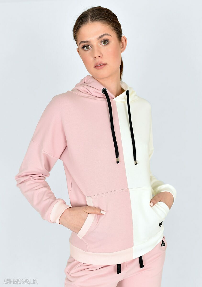 Dres Fifty Fifty ecri/róż - damski komplet sportowy handmade