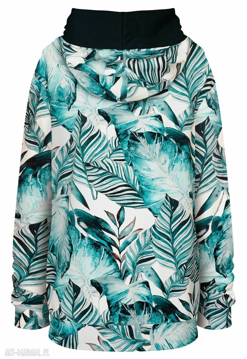 bluzy: dresowa bluza bawełniana sportowa z dużym kapturem, kangurka damska ręczne