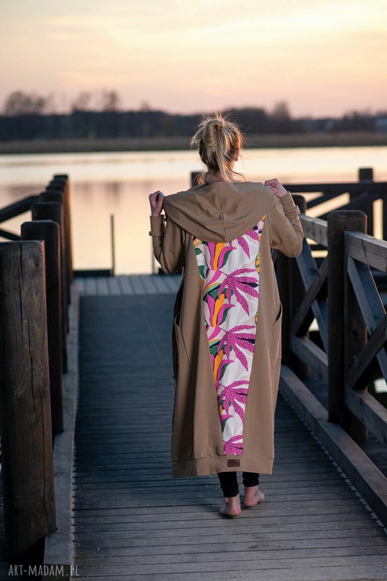 Bluza dresowa light Dubaj - długa narzutka damska w stylu kardiganu