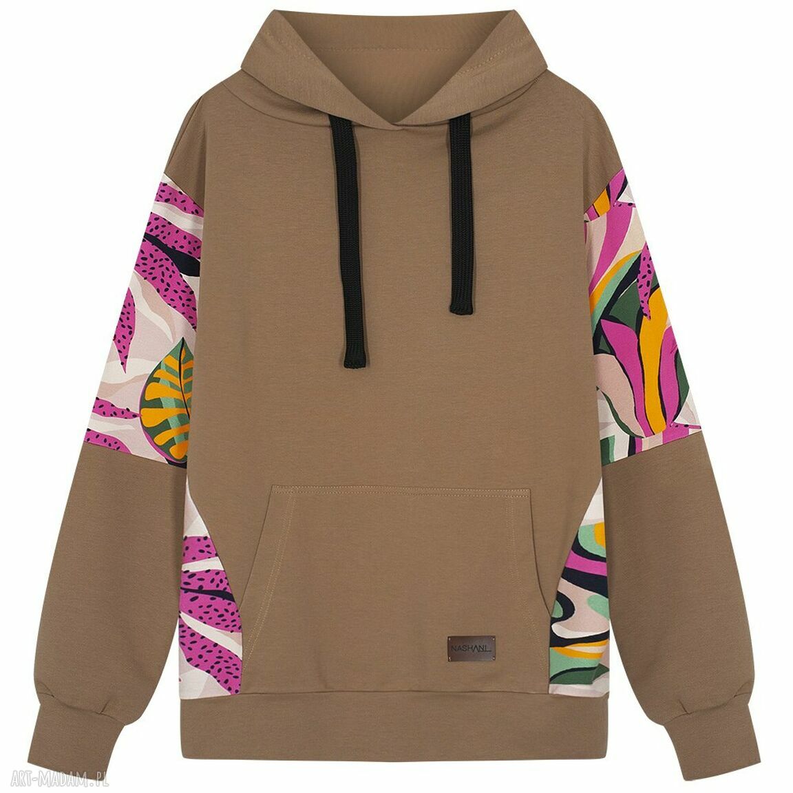 Bluza dresowa Dubaj - żółta z kolorowym printem