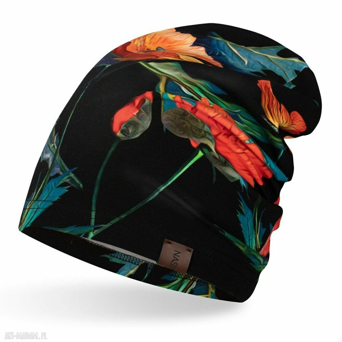 Czapka dresowa smerfetka krasnal czpak gepardy kolorowa wiosenna