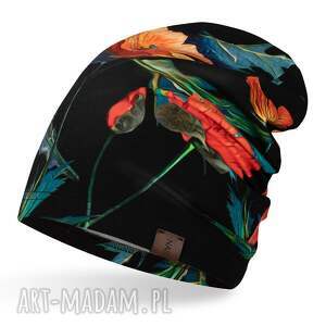 czapka dresowa smerfetka krasnal czpak w gepardy kolorowa - czapka bawełniana