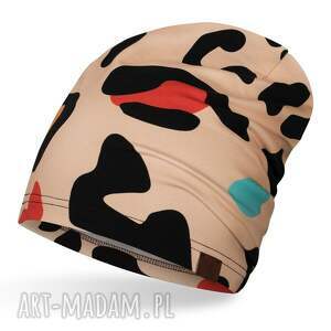 czapka dresowa smerfetka krasnal czpak w gepardy kolorowa - czapka sportowa