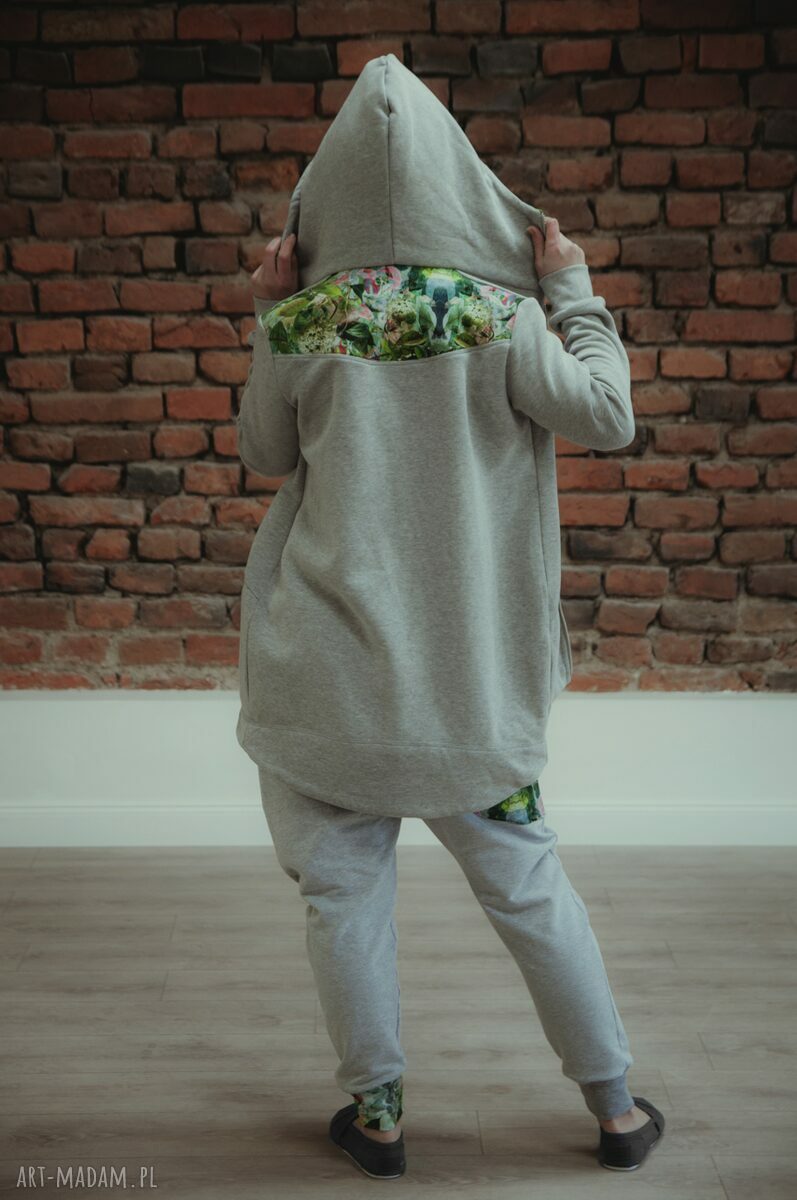 Spodnie dresowe damskie JUNGLE baggy - szare