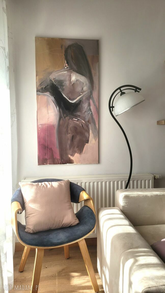 Dress - duży obraz kobieta 120x60 cm w pastelach