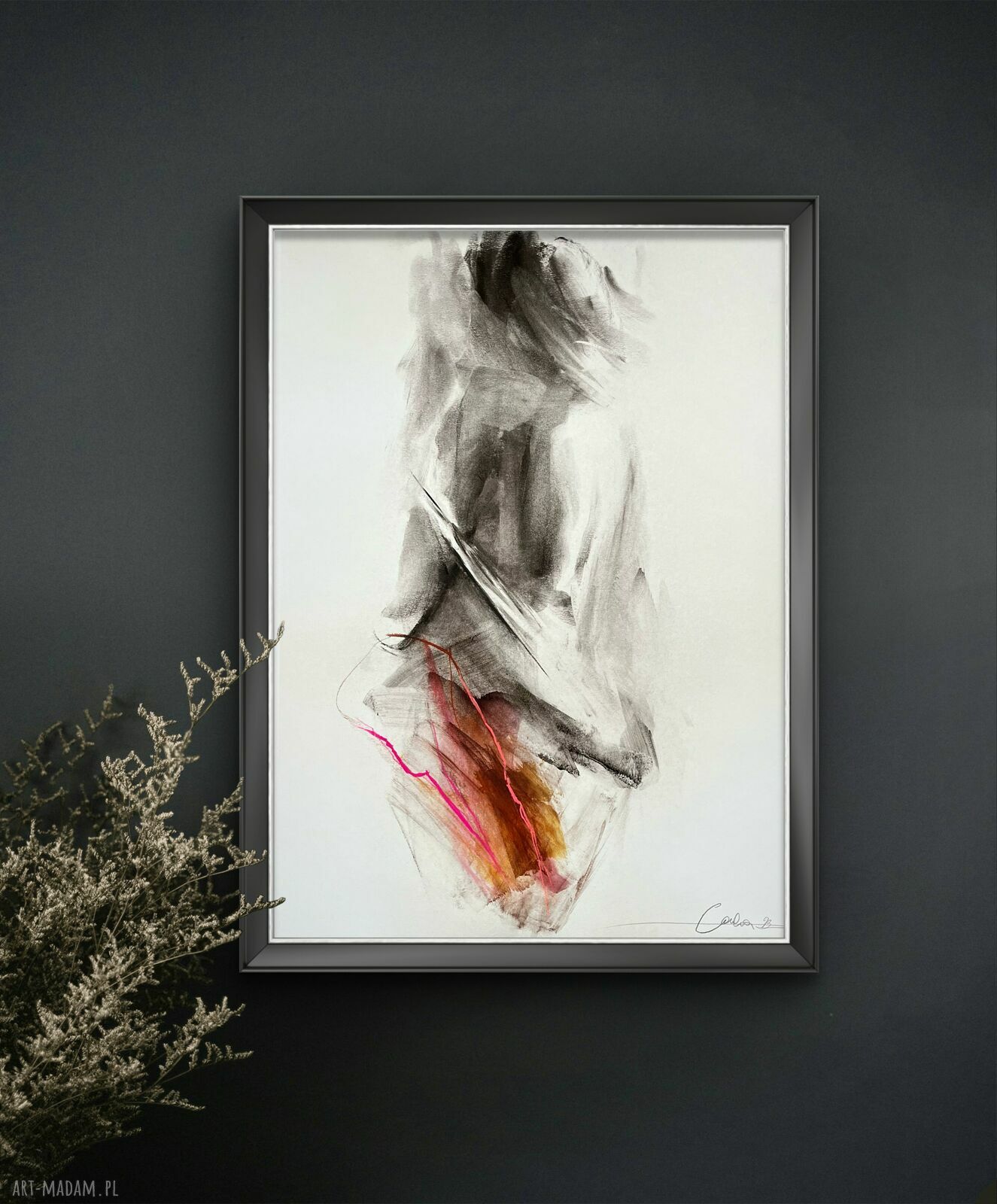 Obraz „Dress” 60x90 cm - kobieca grafika do salonu i sypialni