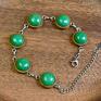 handmade bransoletki drewniana bransoletka zielony jadeit #114