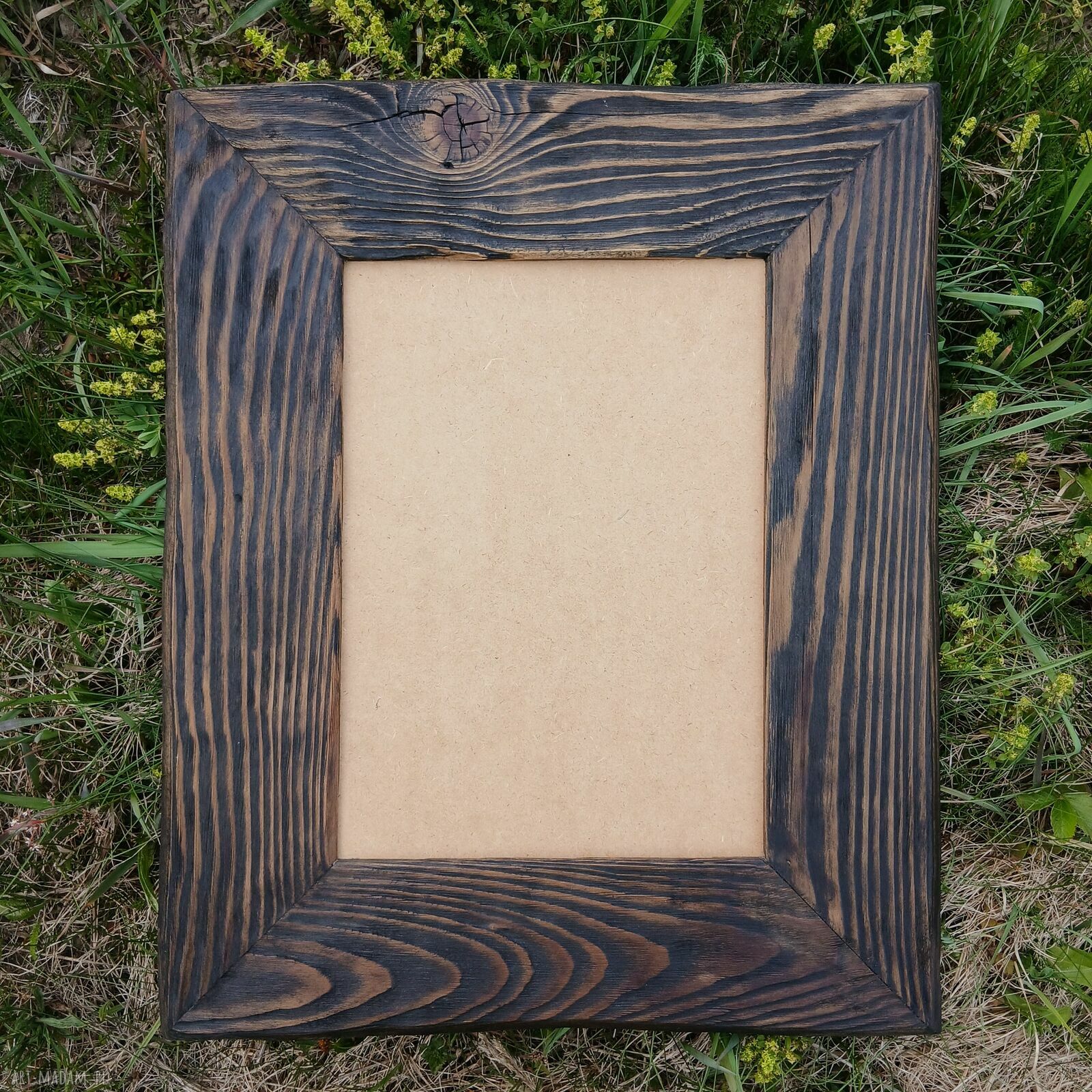 Drewniana rama 25x35 cm Retro duch - rękodzieło z drewna z recyklingu
