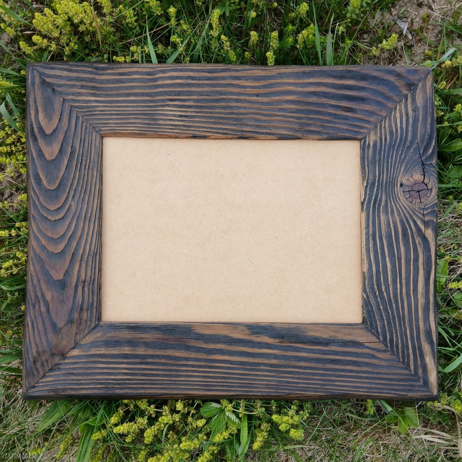 Drewniana rama 25x35 cm Retro duch - rękodzieło z drewna z recyklingu