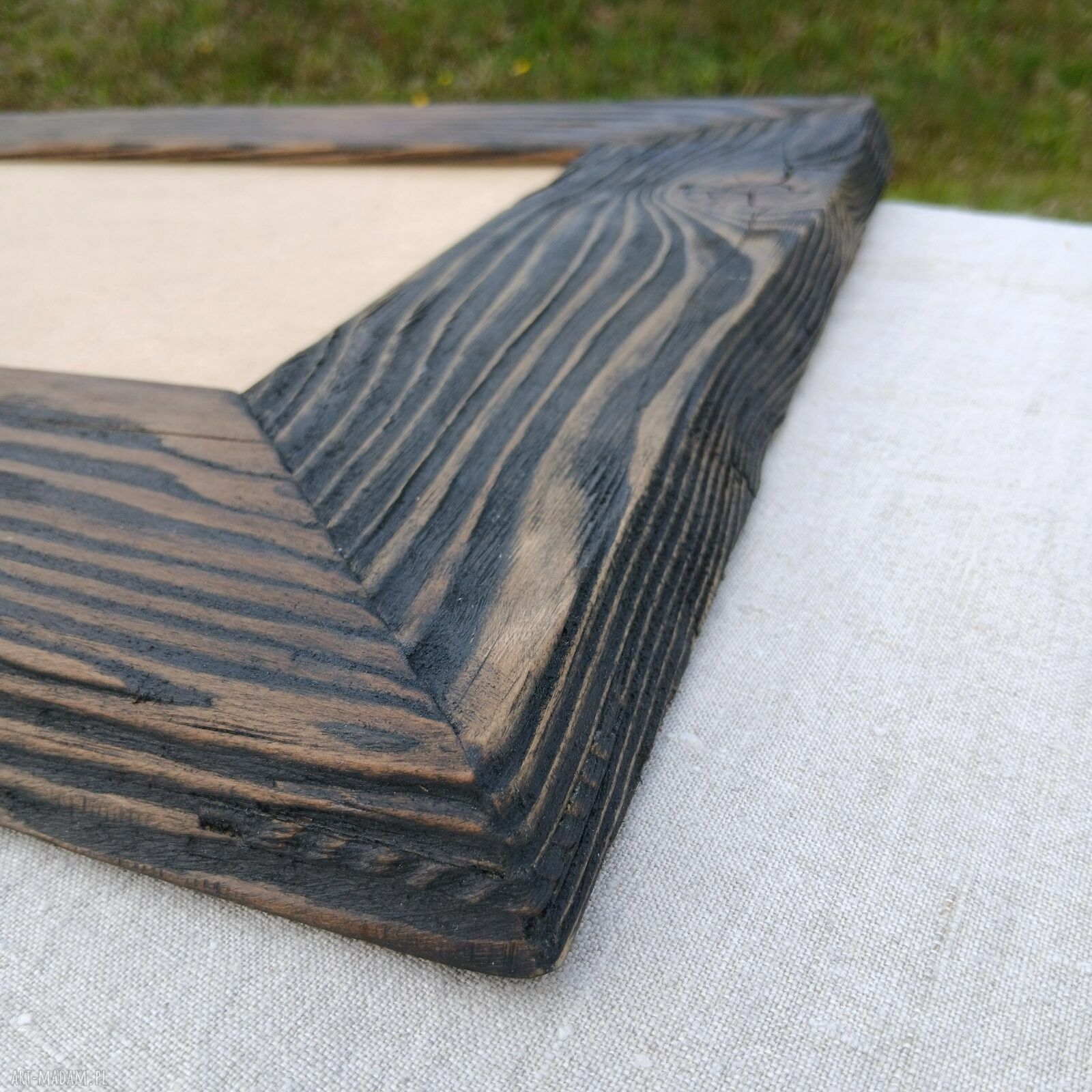 Drewniana rama 25x35 cm Retro duch - rękodzieło z drewna z recyklingu