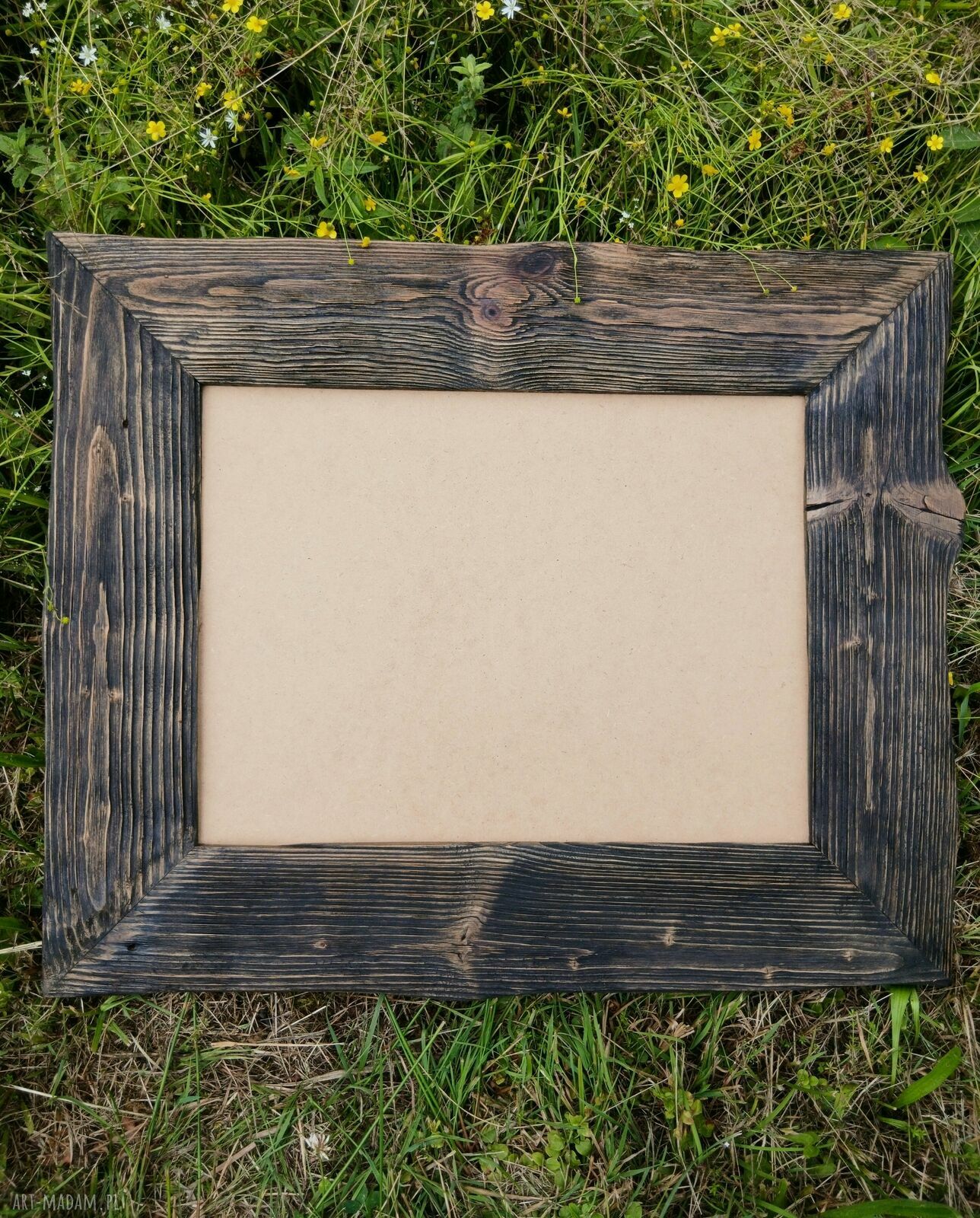Drewniana rama 30 x 40 cm - szczotkowane drewno Retro Duch