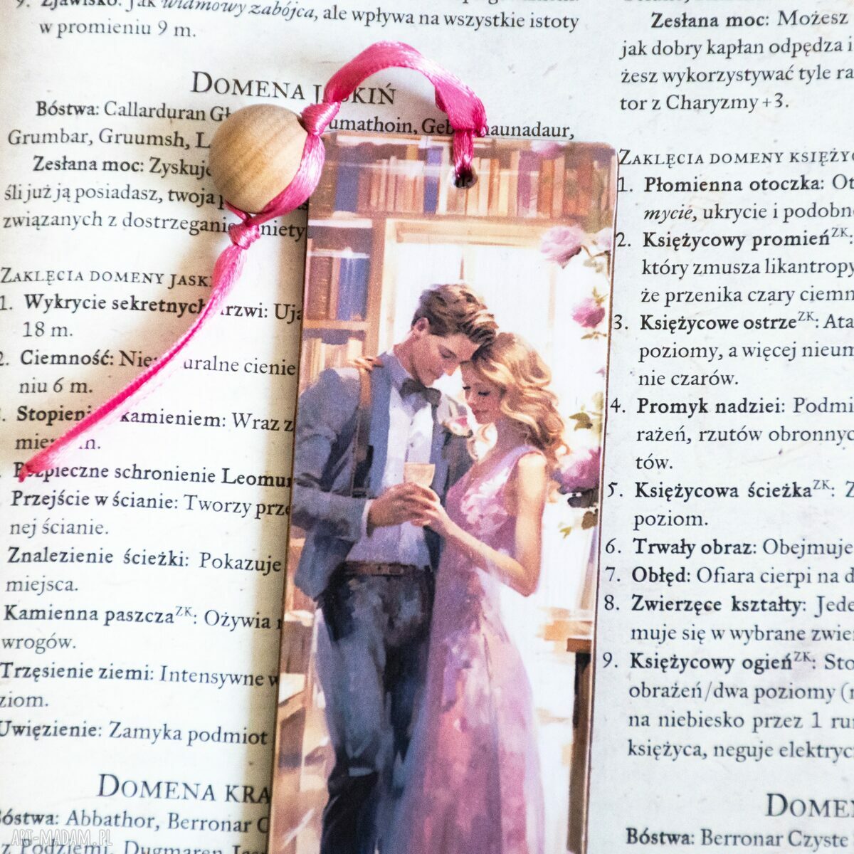 Drewniana zakładka do książki - Zakochani