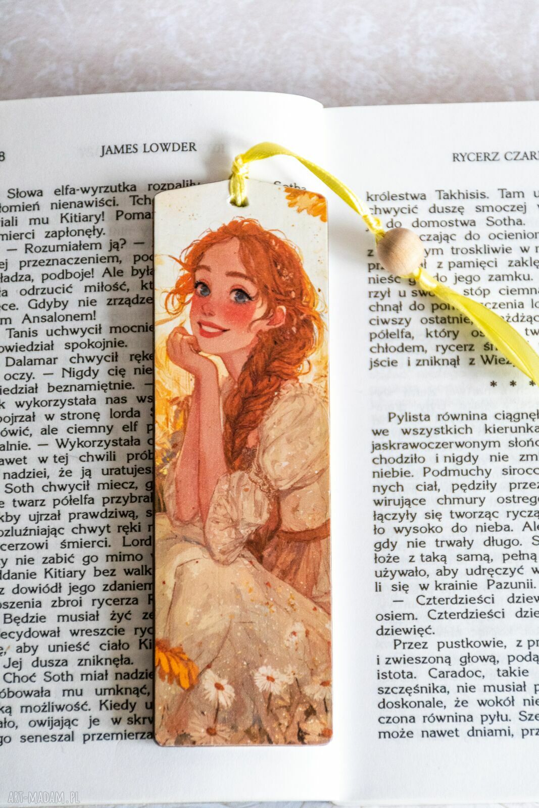Zakładka do książki Słodka jak miód - drewniana