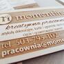 handmade akcesoria drewniane wizytówki firmowe logo etykiety 10 sztuk