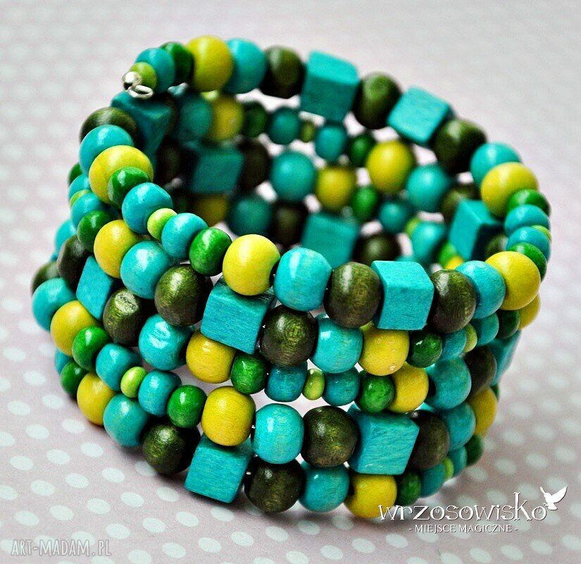 Świeża trawa bransoletka hand made