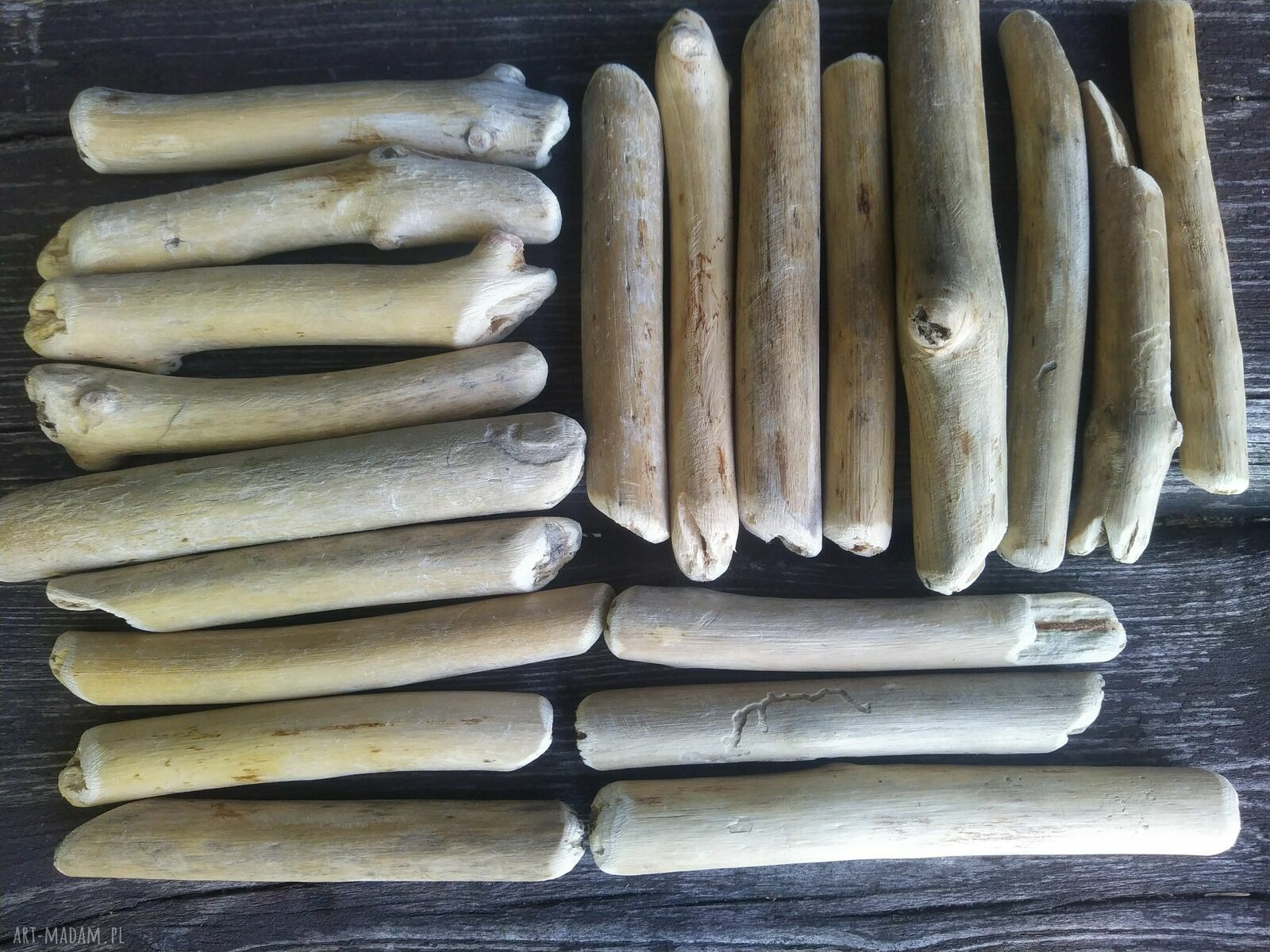 Drift wood - morska ozdoba z patyczków z plaży zestaw 20 szt.