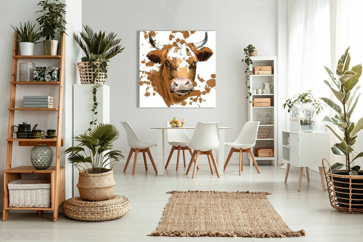 Obraz drukowany na płótnie Łaciata byk 80x80 cm 02621