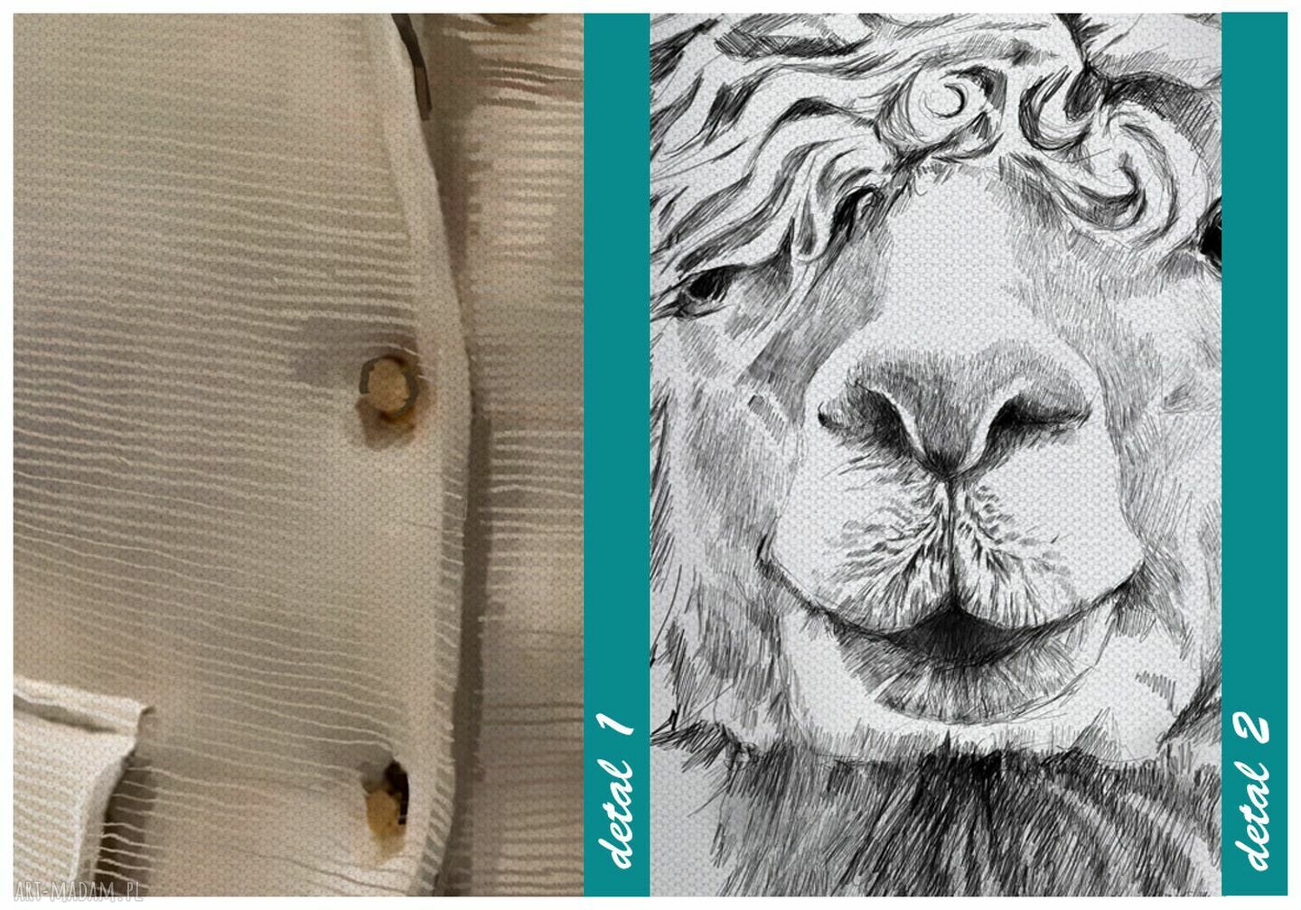 Obraz na płótnie ALPAKA HENIO 70x100 cm - gotowy do zawieszenia