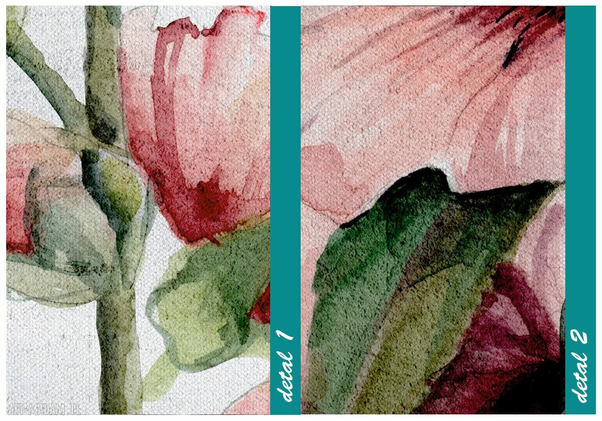 Obraz drukowany na płótnie Kwiat Malwy 70x100 cm - gotowy do powieszenia
