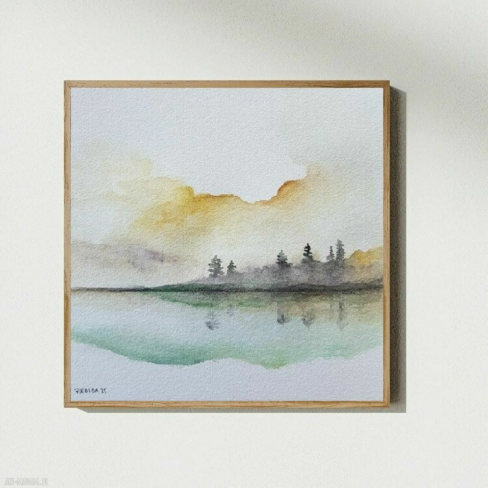 Drzewa - akwarela 20x20 cm