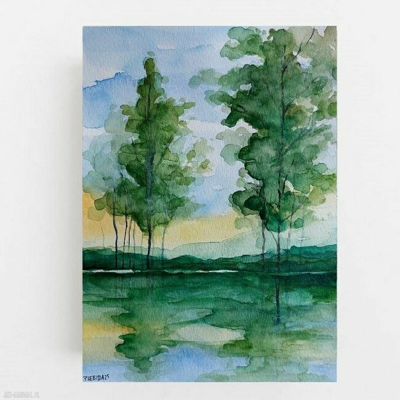 Drzewa - oryginalna akwarela 25/18 cm