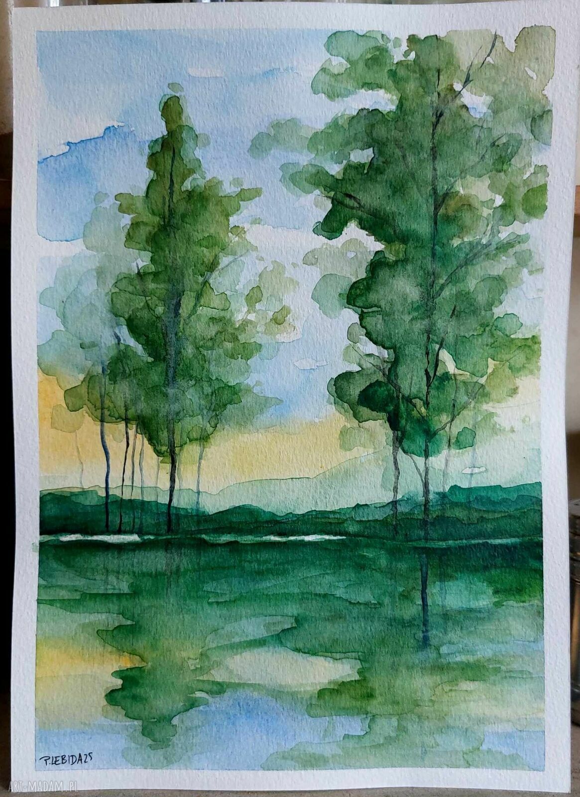 Drzewa - oryginalna akwarela 25/18 cm