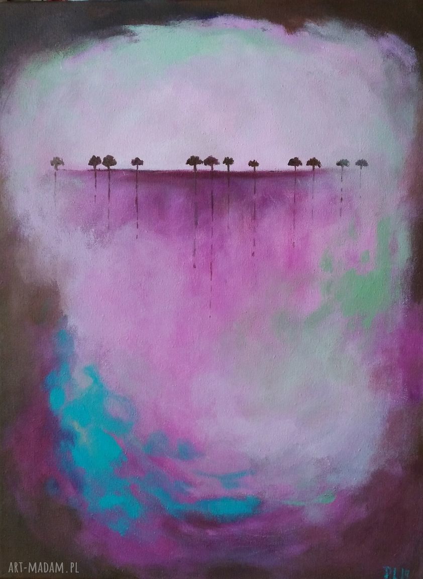 Obraz akrylowy DRZEWA 30x40 cm - abstrakcja na płótnie