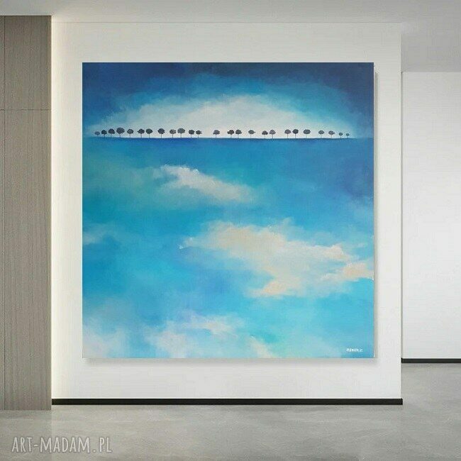 Obraz akrylowy DRZEWA 100x100 cm - kwadrat na płótnie