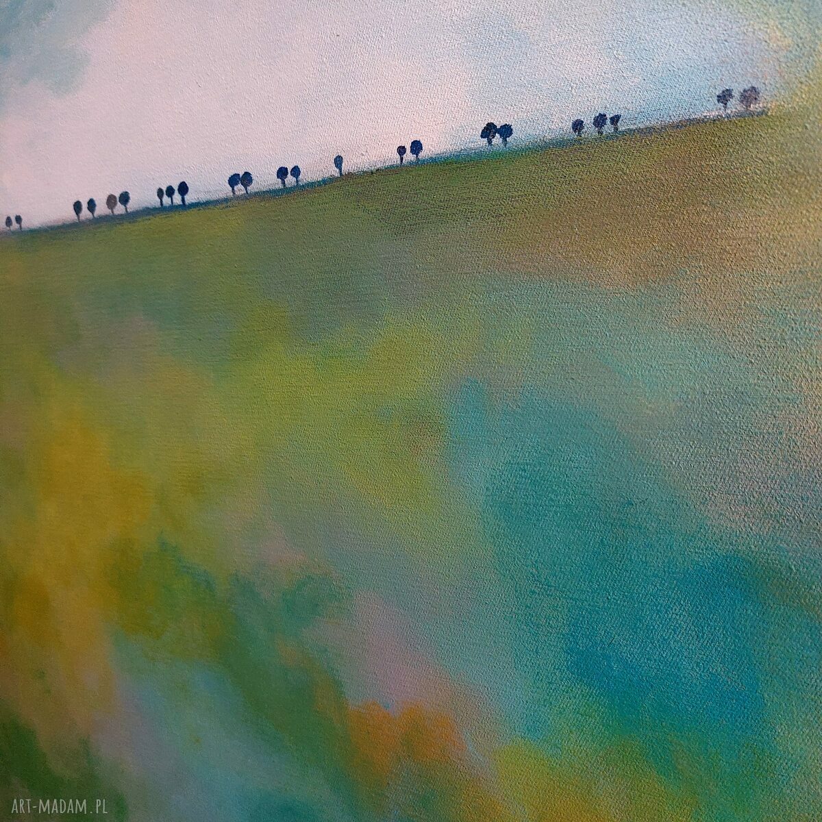 Obraz akrylowy Drzewa 50x50 cm - ręcznie malowany na płótnie