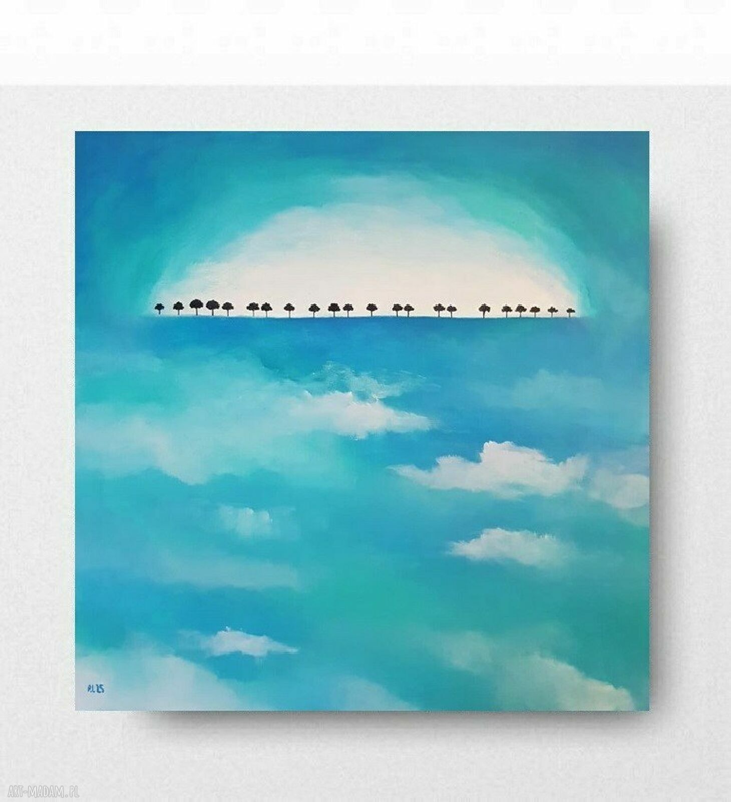 DRZEWA - obraz akrylowy 60x60 cm na płótnie