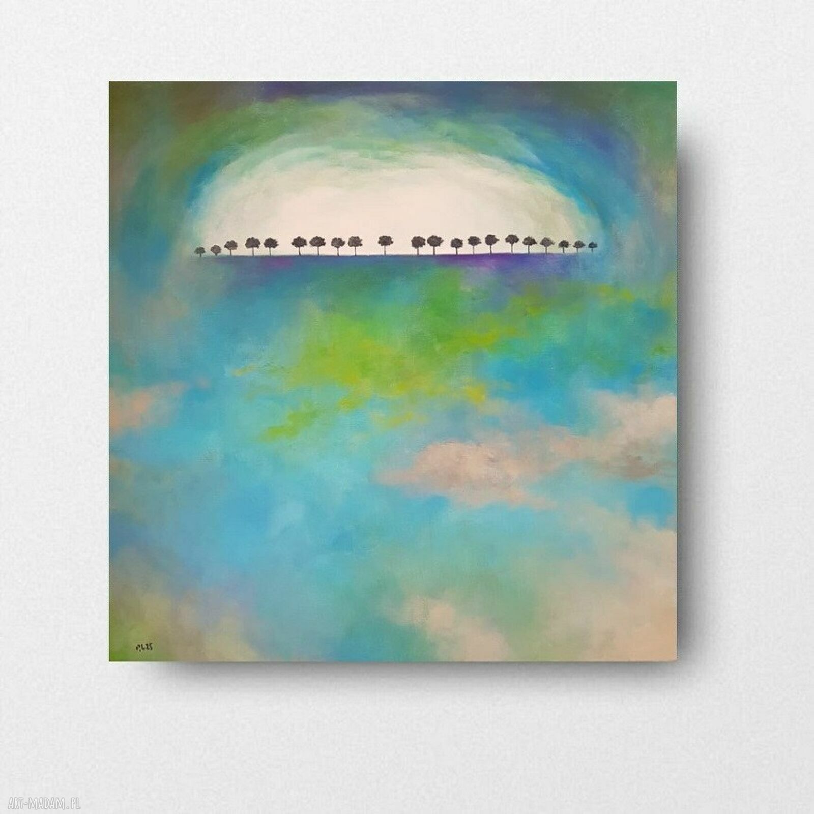 Drzewa - obraz akrylowy 60x60 cm na płótnie