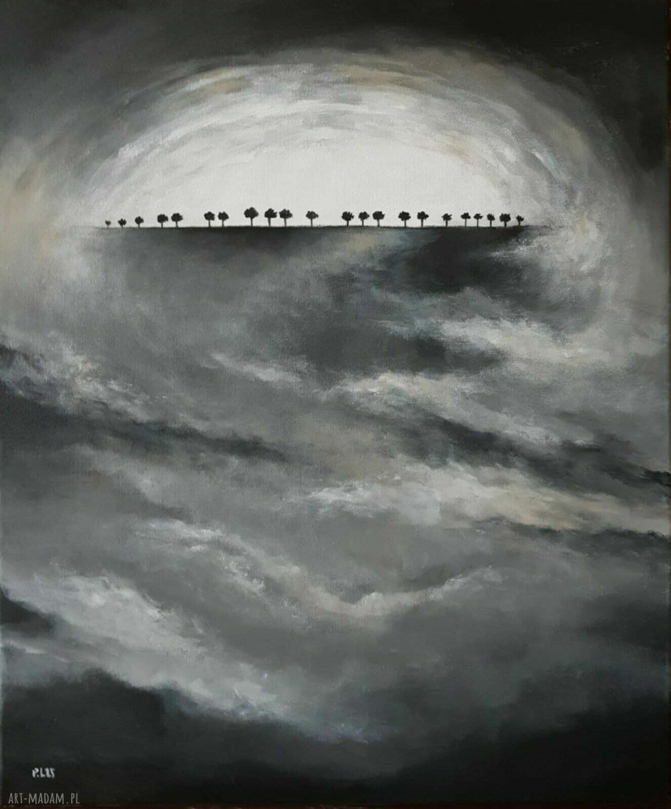 Drzewa - obraz akrylowy na płótnie 60x50 cm