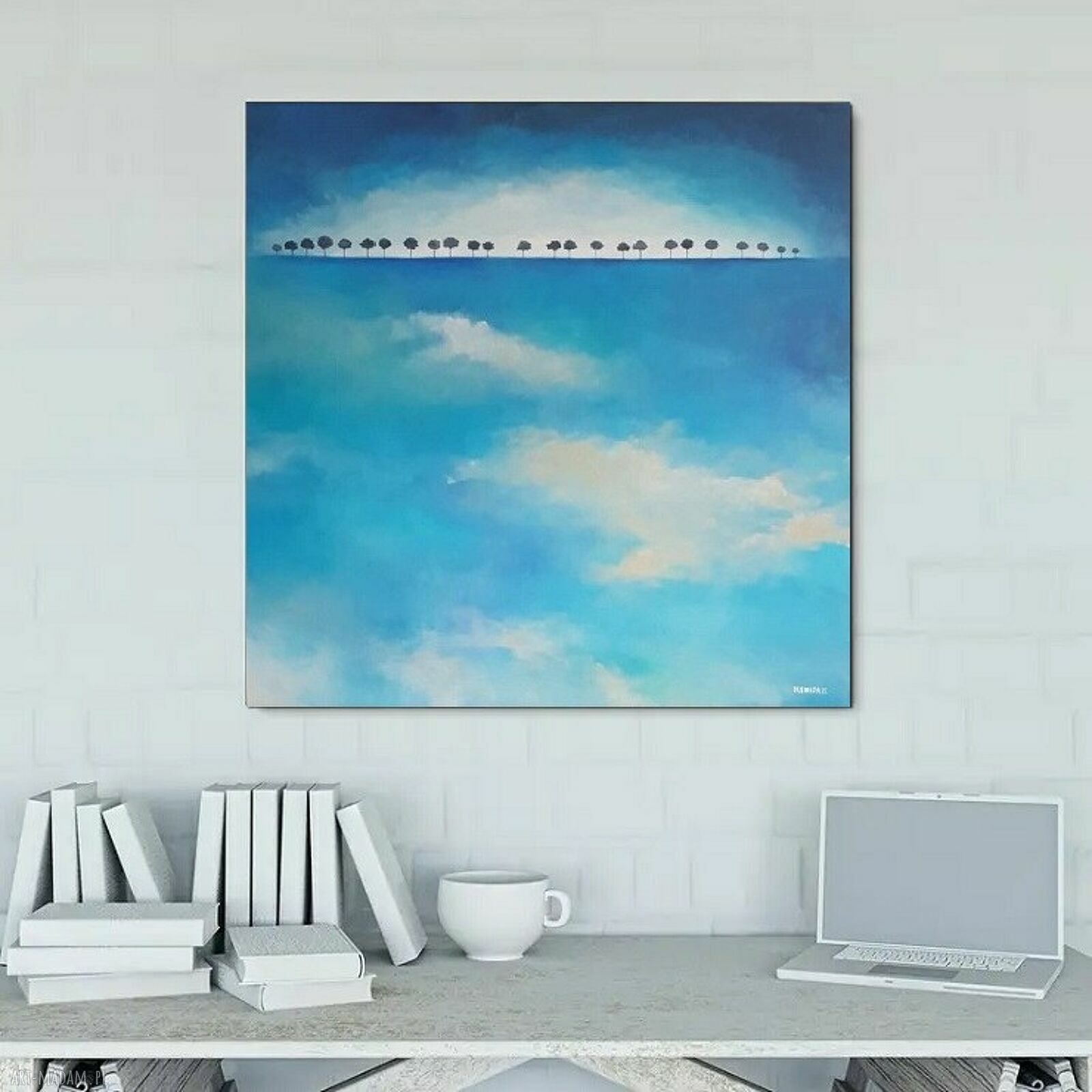 Obraz akrylowy DRZEWA 100x100 cm - kwadrat na płótnie