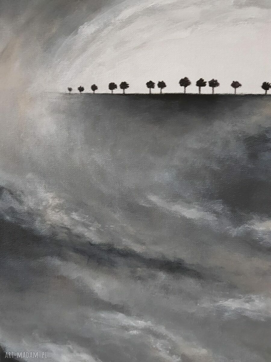 Obraz akrylowy „Drzewa” 60x50 cm - ręcznie malowany, sygnowany, bez ramy