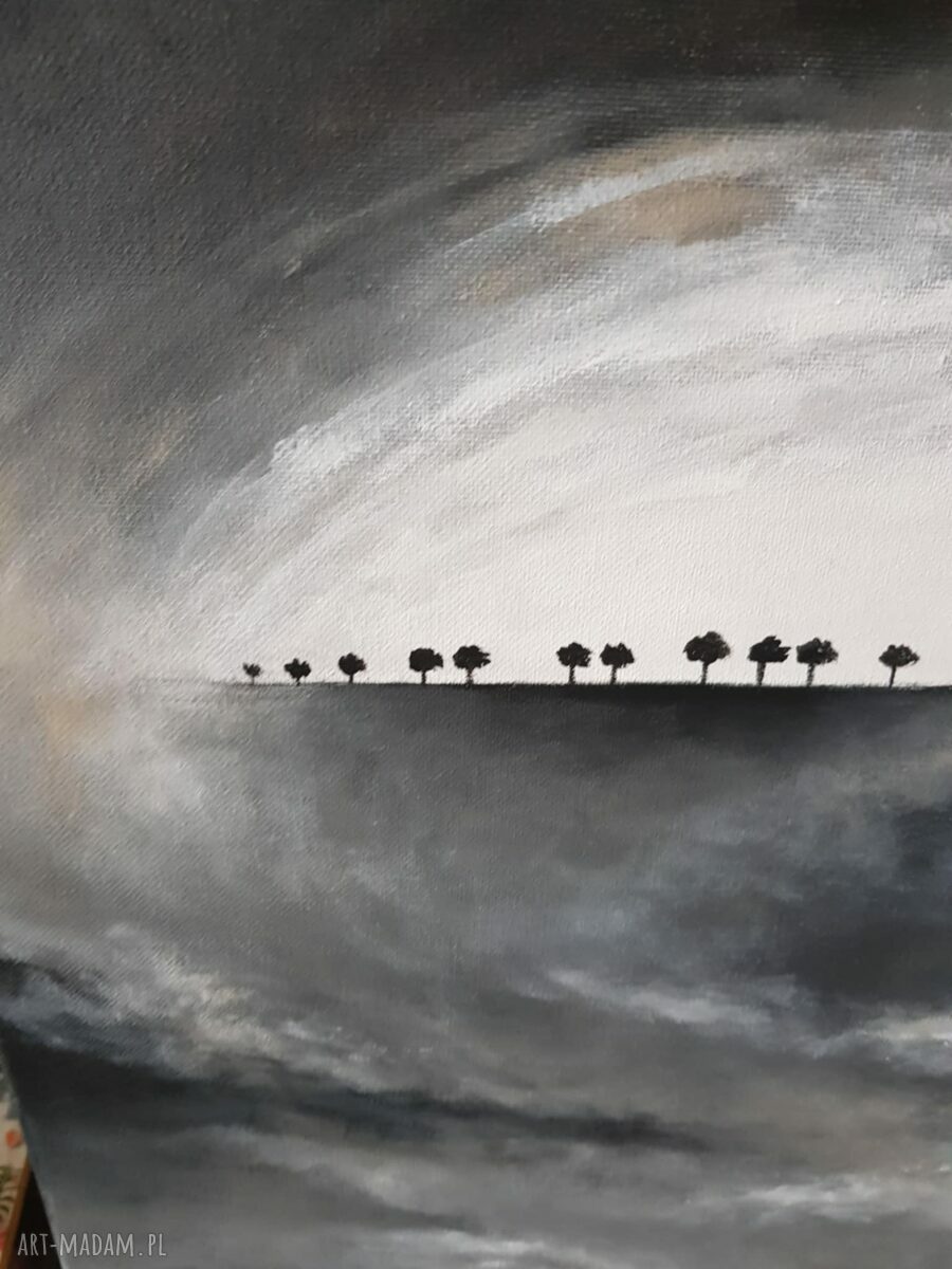 Obraz akrylowy „Drzewa” 60x50 cm - ręcznie malowany, sygnowany, bez ramy