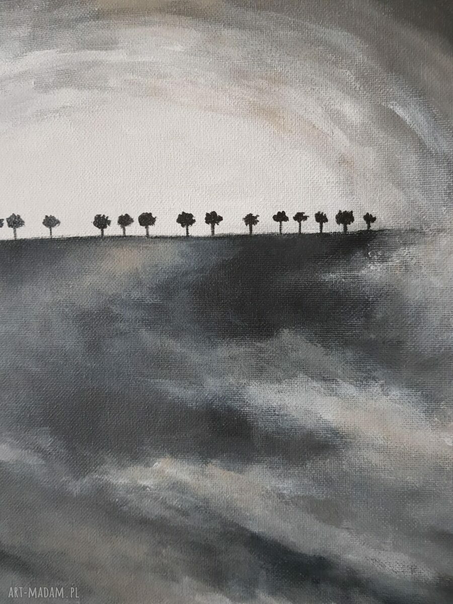 Obraz akrylowy „Drzewa” 60x50 cm - ręcznie malowany, sygnowany, bez ramy