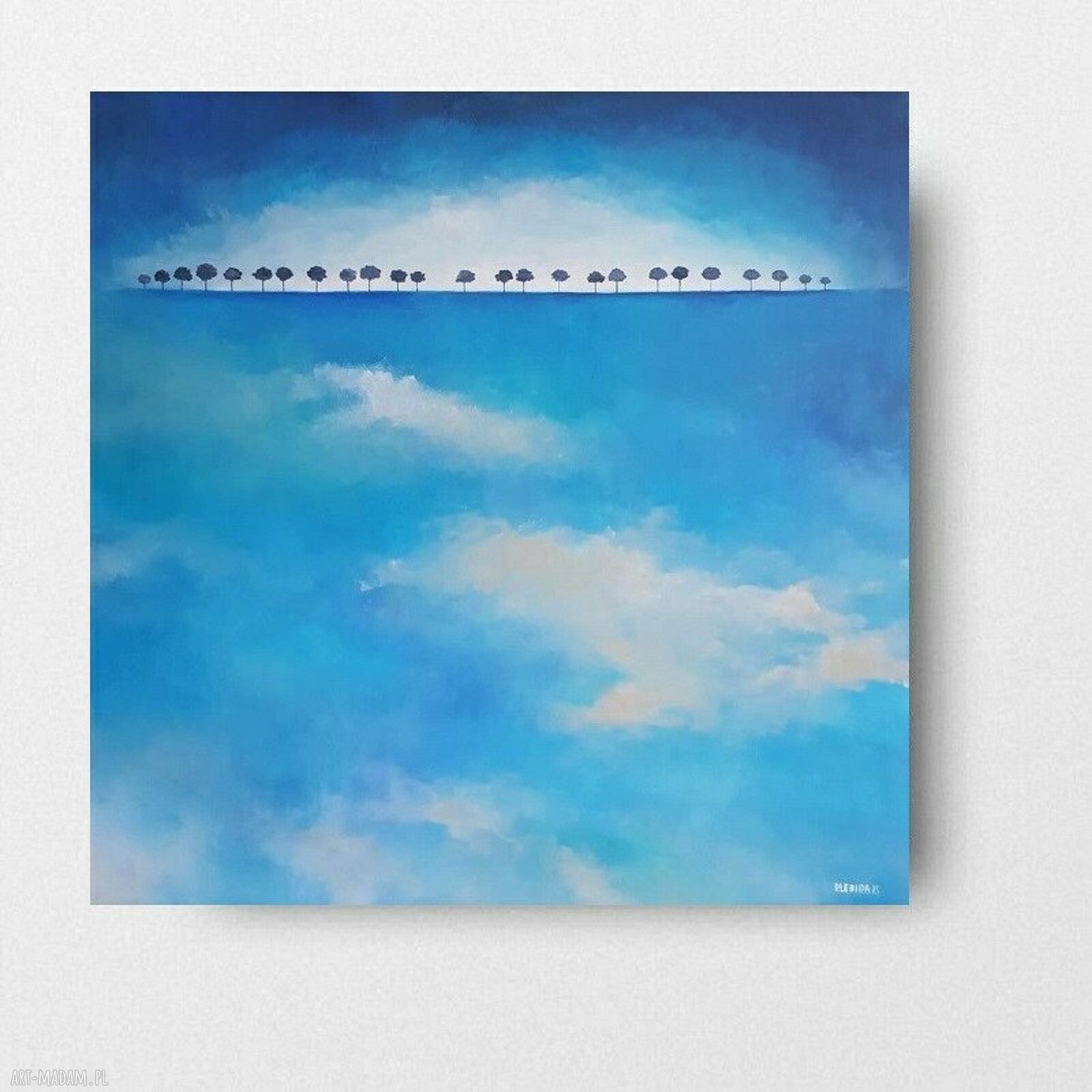Obraz akrylowy DRZEWA 100x100 cm - kwadrat na płótnie