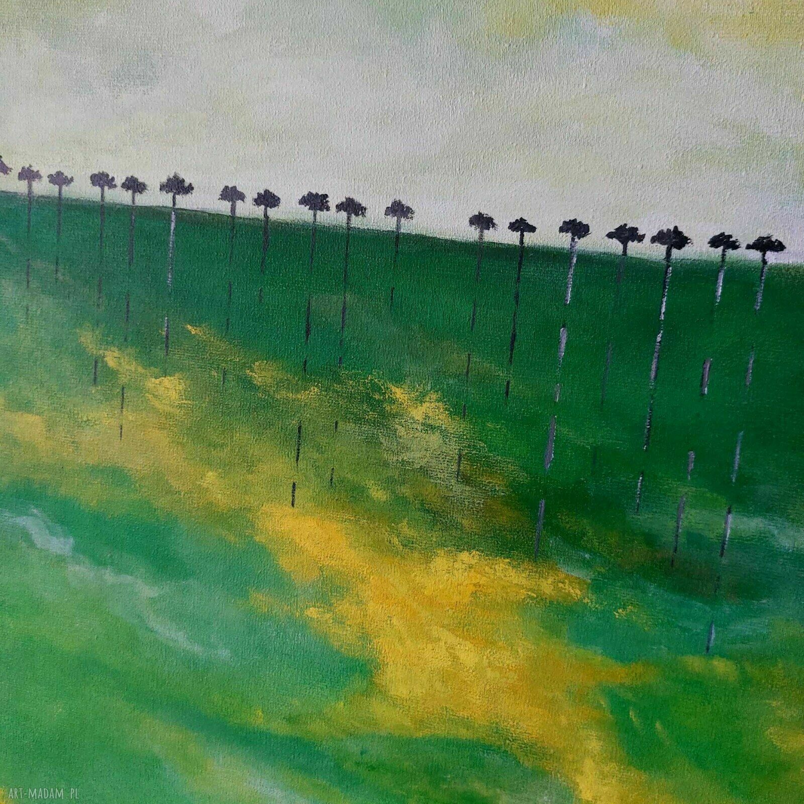 Obraz akrylowy z motywem drzew 50x50 cm - gotowy do powieszenia