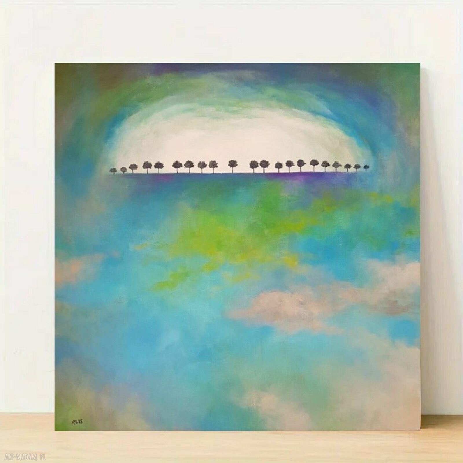 Drzewa - obraz akrylowy 60x60 cm na płótnie