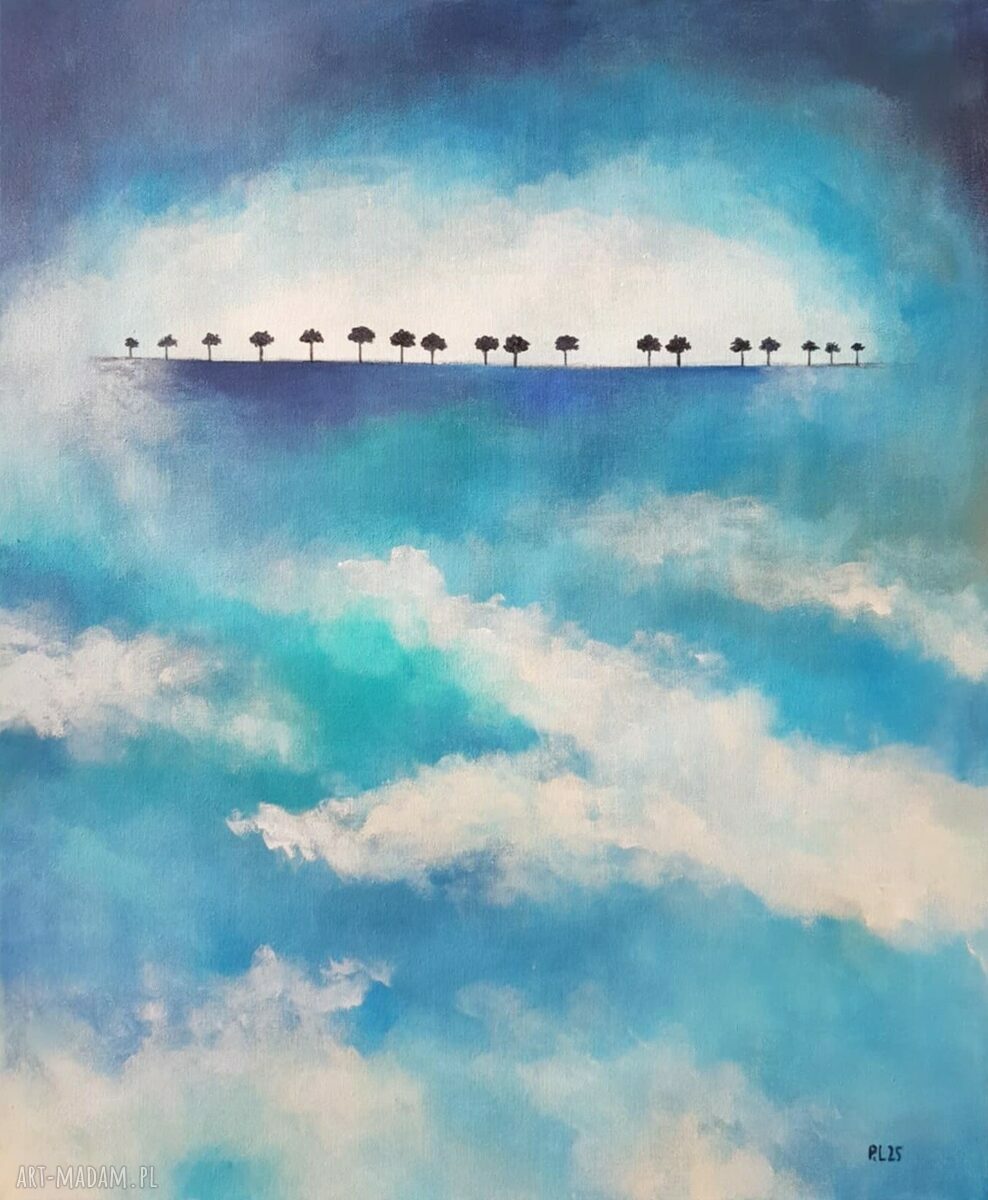 Obraz akrylowy Drzewa 60 x 50 cm - płótno, boki pomalowane, gotowy do zawieszenia