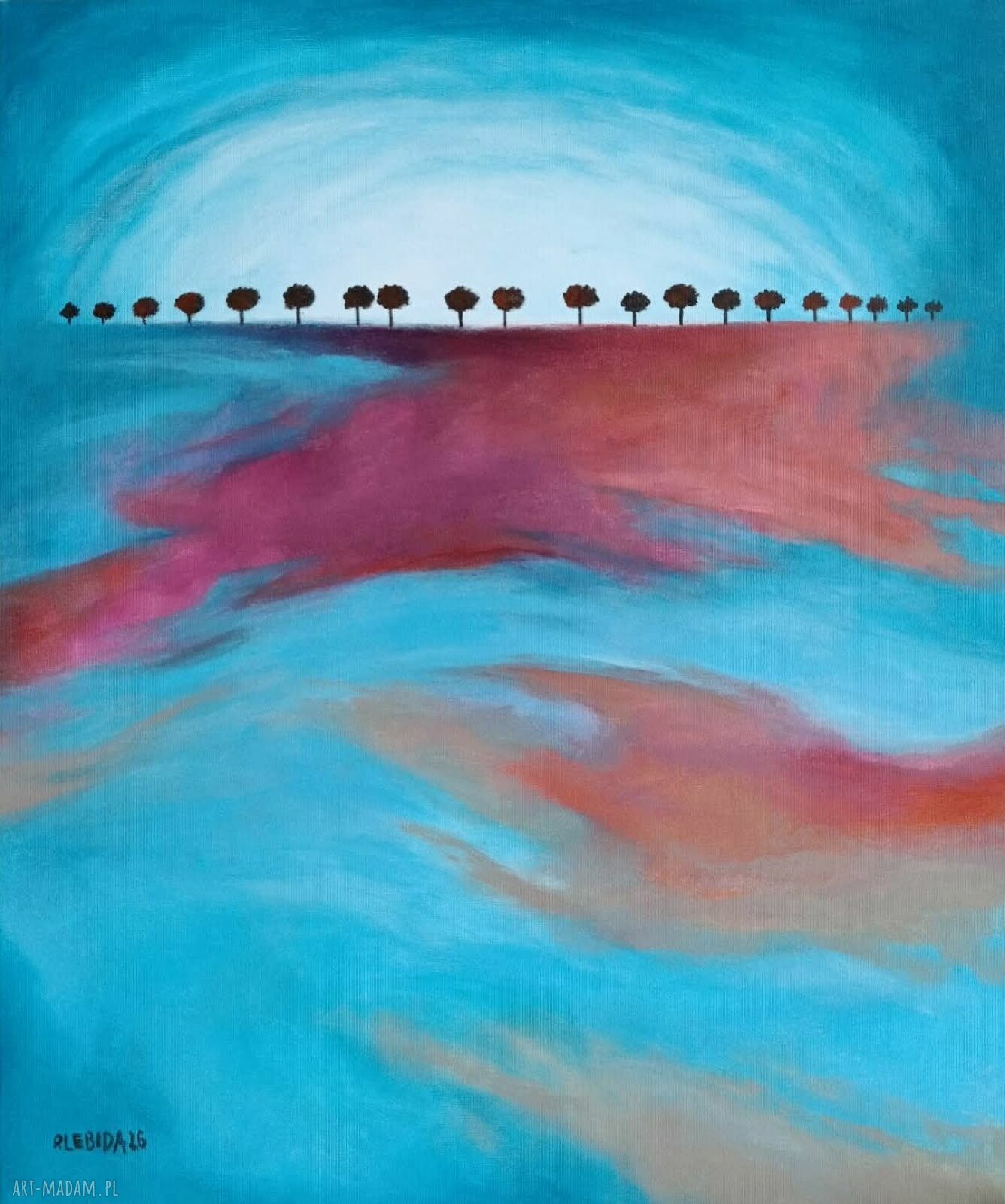 Drzewa - obraz akrylowy 60 x 50 cm