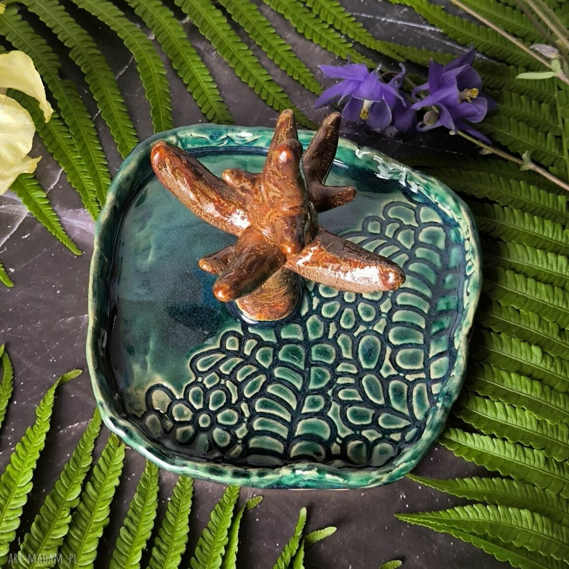 Ceramiczne drzewko - podstawka na biżuterię i pierścionki